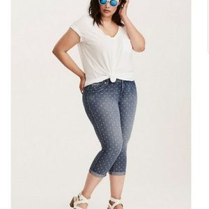 Torrid Heart Print Cropped Jegging